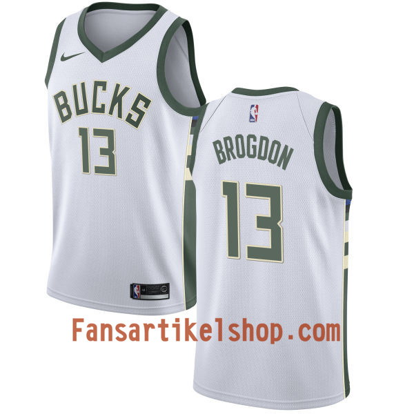 NBA Milwaukee Bucks Trikot Malcolm Brogdon 13 Nike 2017-18 Weiß Swingman - Herren NBA Milwaukee Bucks Trikot Malcolm Brogdon 13 Nike 2017-18 Weiß Swingman - Herren